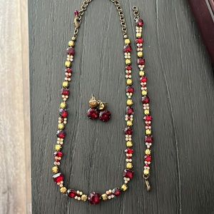 Beautiful Sorrelli set in garnet and gold.